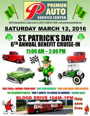 2016 St. Patrick's Day Cruise-In Poster